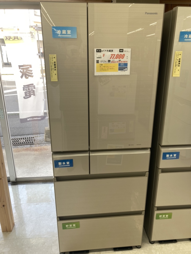 パナソニック・2016年製・6ドア冷蔵庫入荷 / リサイクルショップ三喜